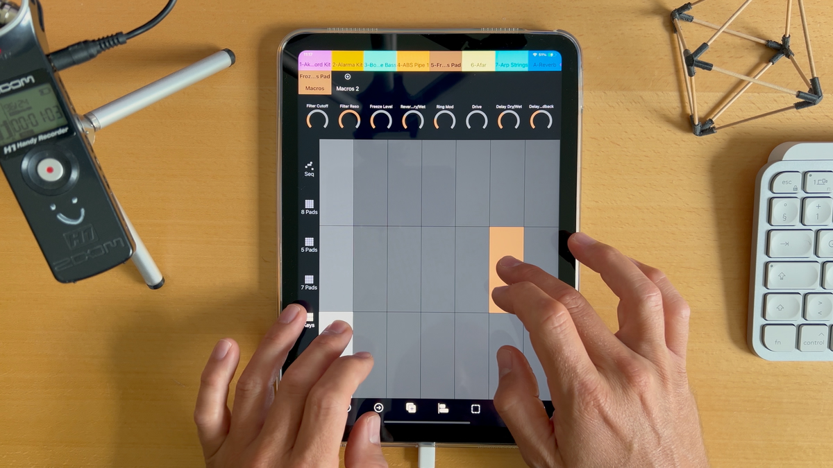Playing Ableton Live with 7III Tap on an iPad